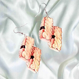 Roe Sushi Japanese Food Acrylic Dangle Earrings NEW